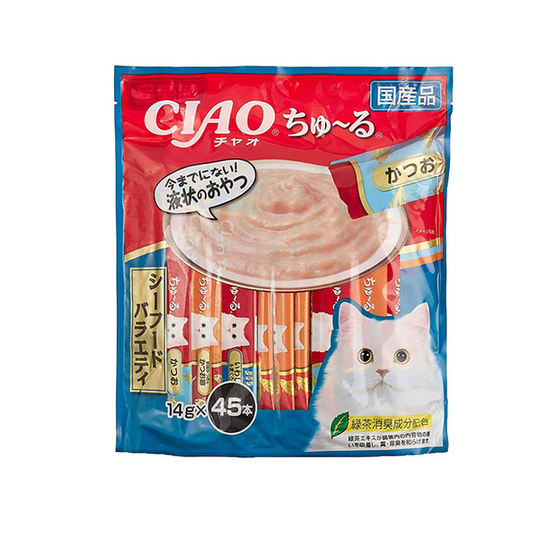 챠오츄르 고양이 간식 해산물 참치맛 14g X 45개