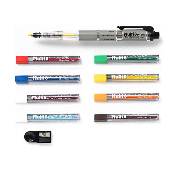 펜텔 멀티 복합펜 색연필 8색 세트 PH802ST