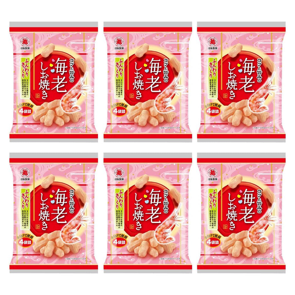 에치고 새우 튀김구이 과자 일본 새우깡 14g 4봉지 X 6팩