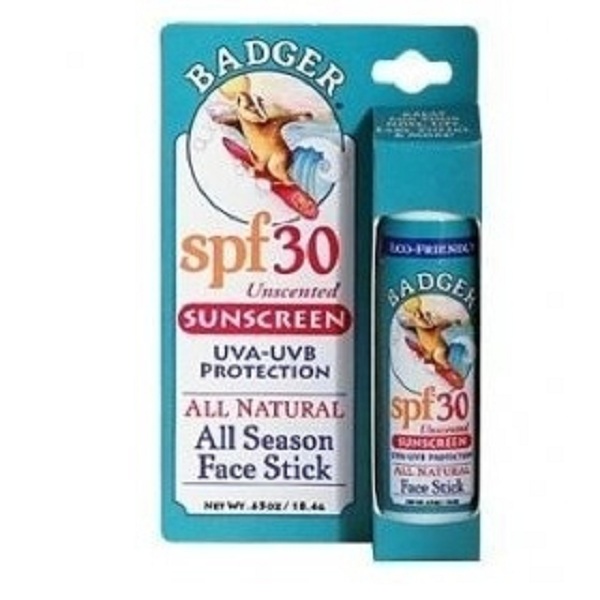 선크림/자외선차단/Badger All Natural All Season Face Stick Sunscreen SPF 30.18.4g