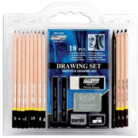 프로아트 스케치 미술 연필 색연필 18색 3078